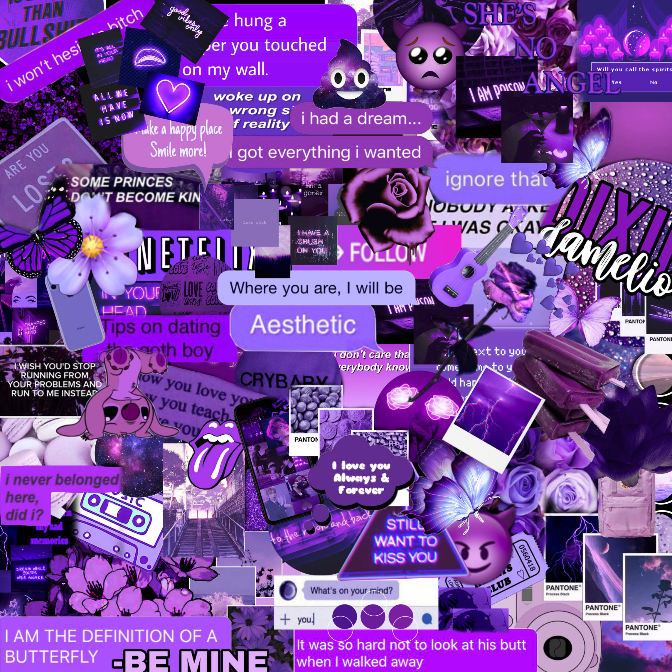 violet, purple, digital collage, Full HD Desktop Wallpaper