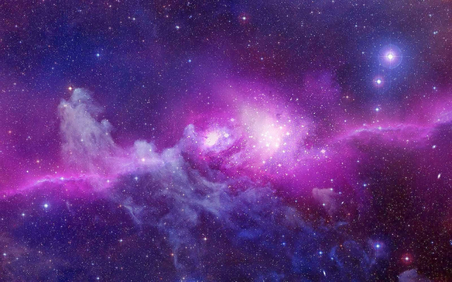 Purple Violet Aesthetic Galaxy, vibrant purple, blue cosmic clouds, HD Desktop Wallpaper