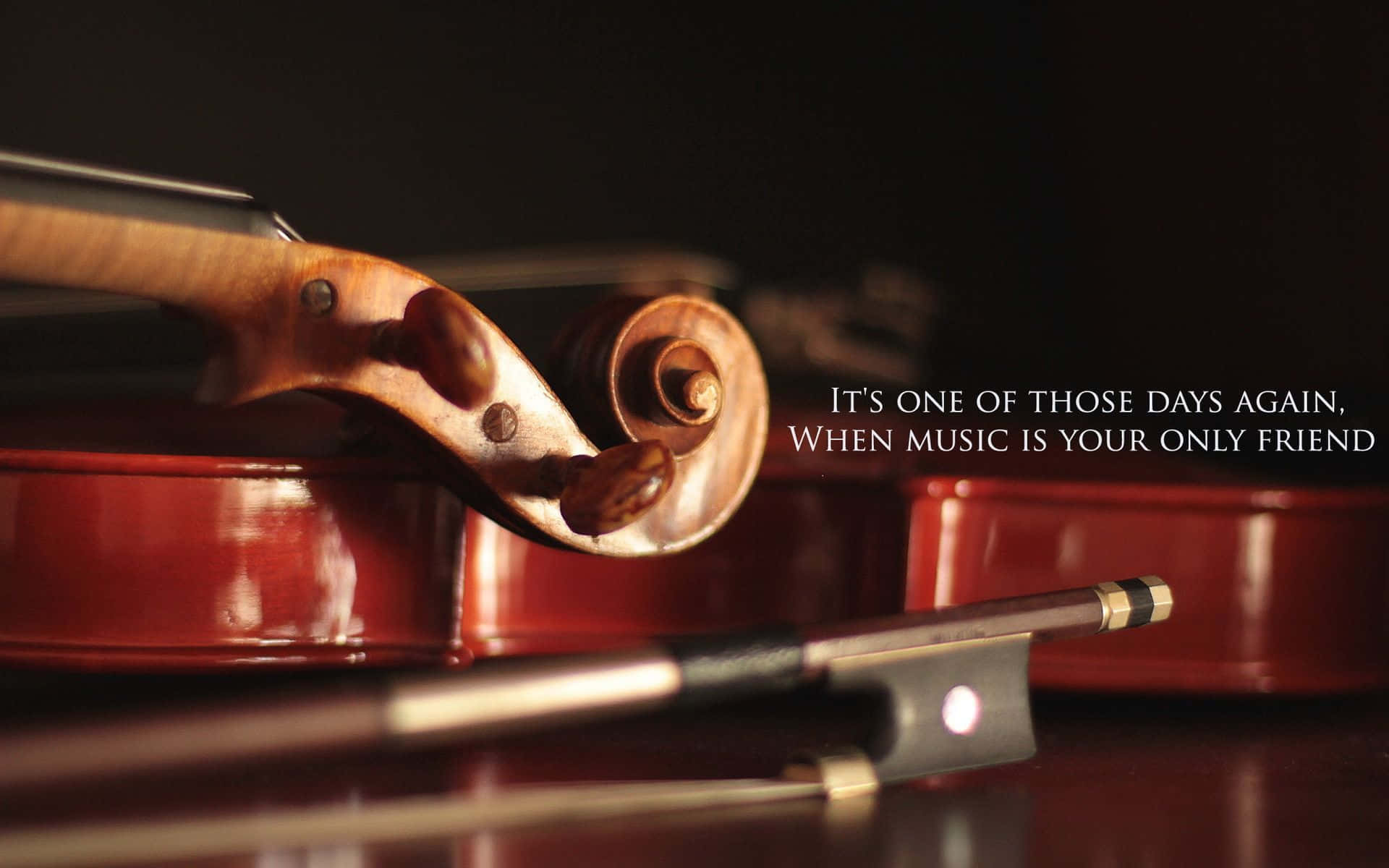 violin, bow, dark surface, Full HD Desktop Wallpaper