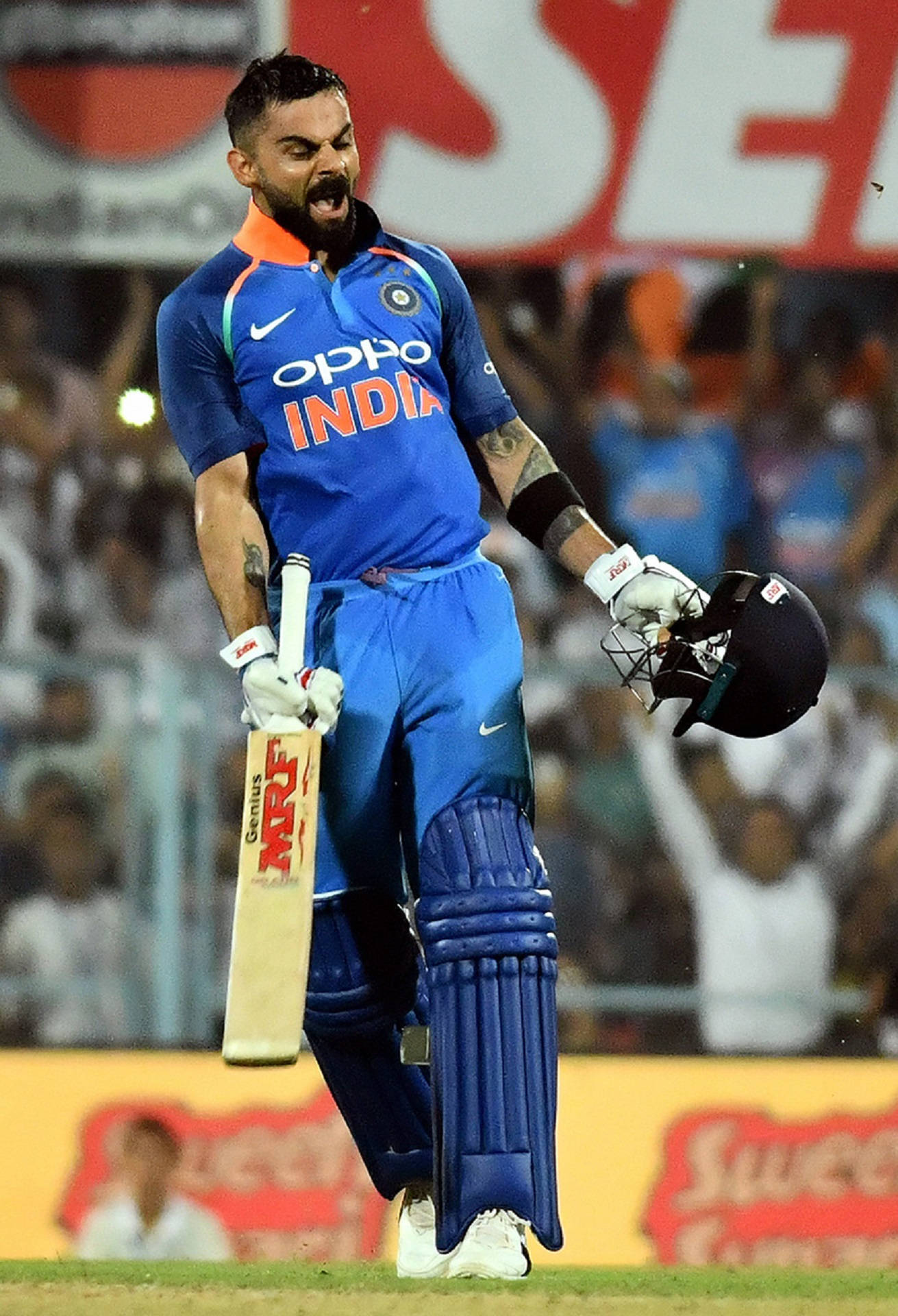 Virat Kohli, Indian cricket, blue India uniform, Full HD Phone Wallpaper