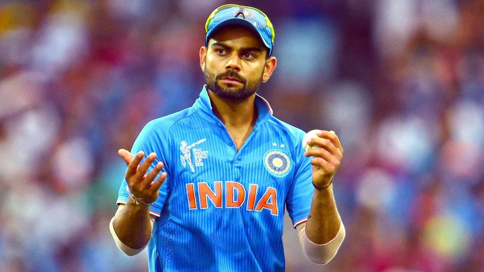 Virat Kohli, blue jersey, cricket captain, Full HD Desktop Wallpaper