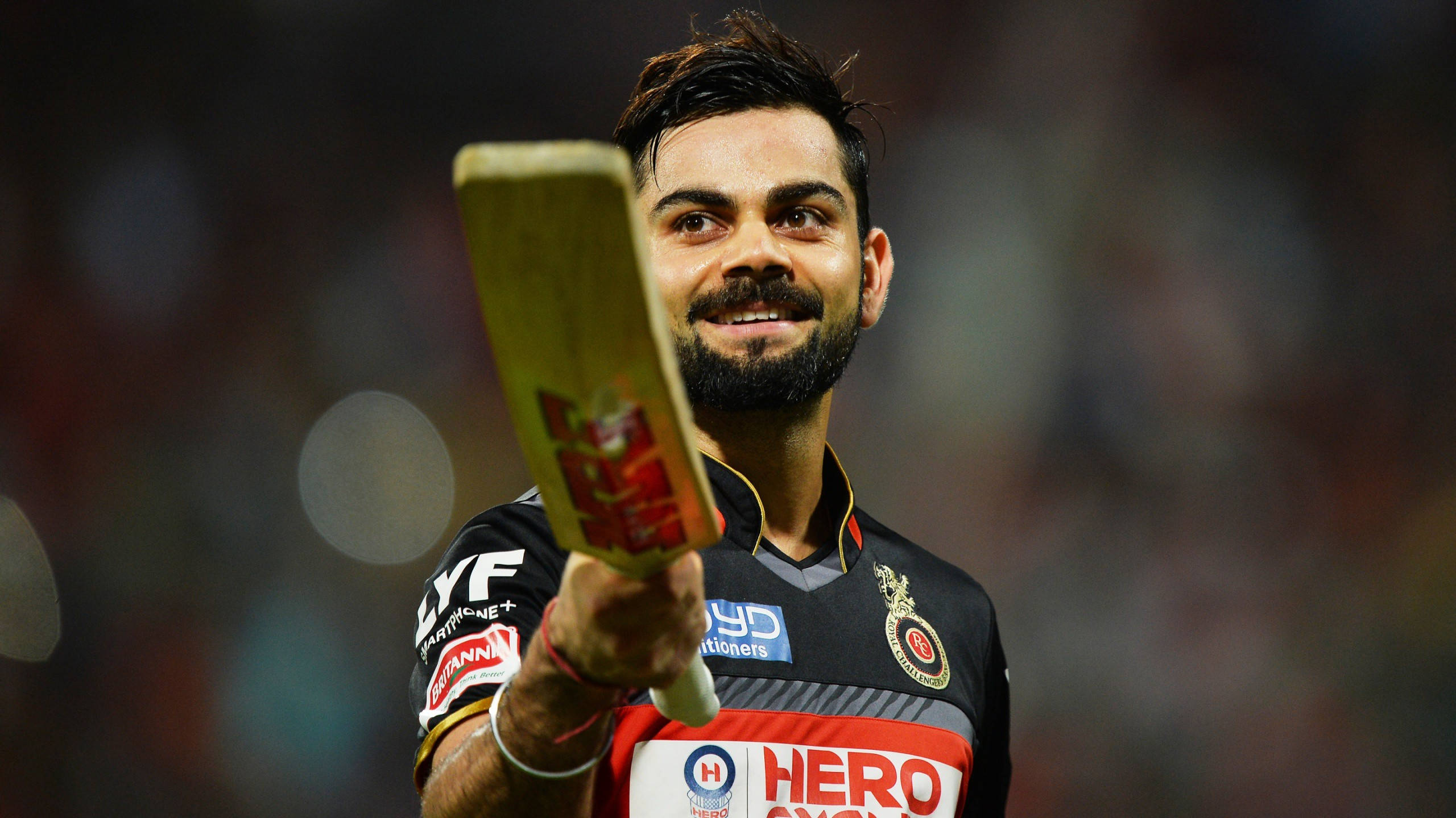 Virat Kohli, cricket player, bat, 2K Desktop Wallpaper