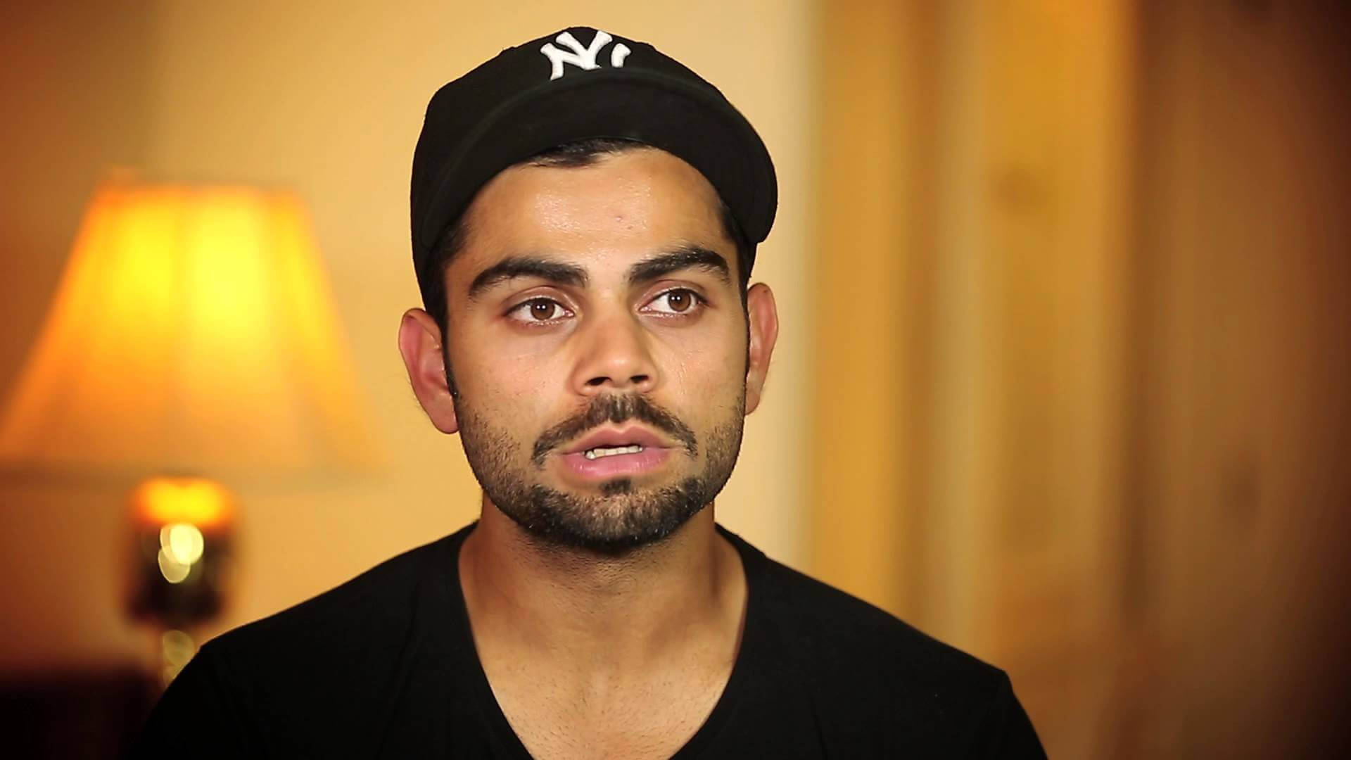 Virat Kohli, beard, black cap, Full HD Desktop Wallpaper
