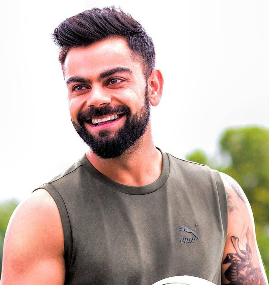 Virat Kohli, olive green, sleeveless shirt, SD Phone Wallpaper