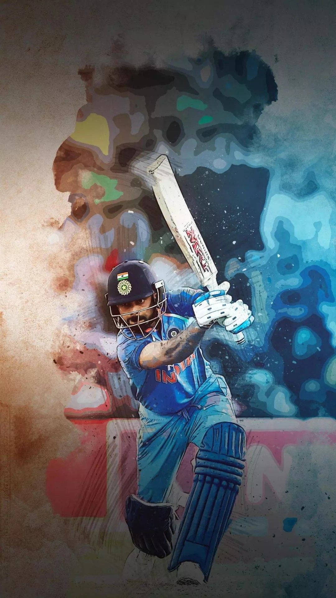 Virat Kohli, blue uniform, cricket player, Full HD Phone Wallpaper