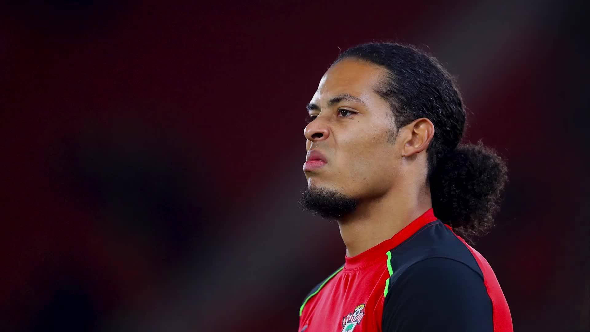 Virgil van Dijk, ponytail, profile, Full HD Desktop Wallpaper