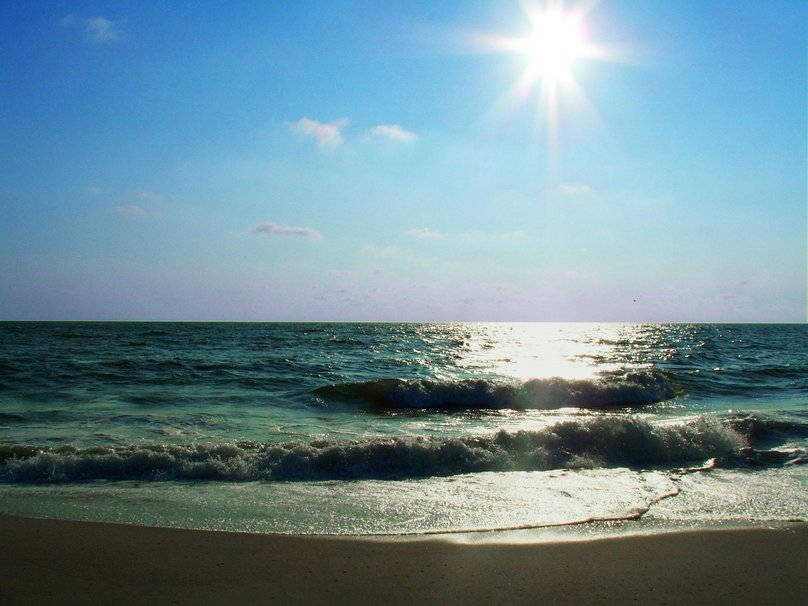 Virginia Beach, turquoise waves, sandy beach, SD Desktop Wallpaper