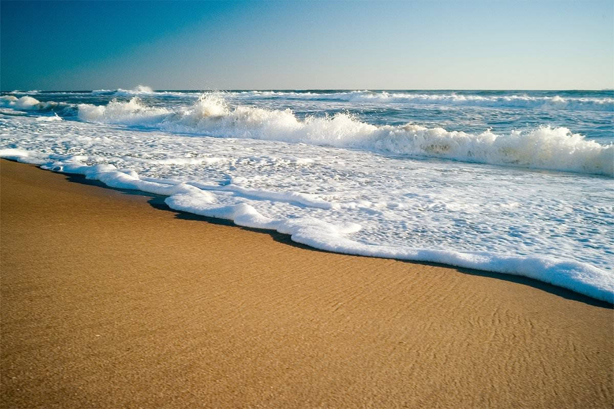 Virginia Beach, sunrise, golden sand, SD Desktop Wallpaper