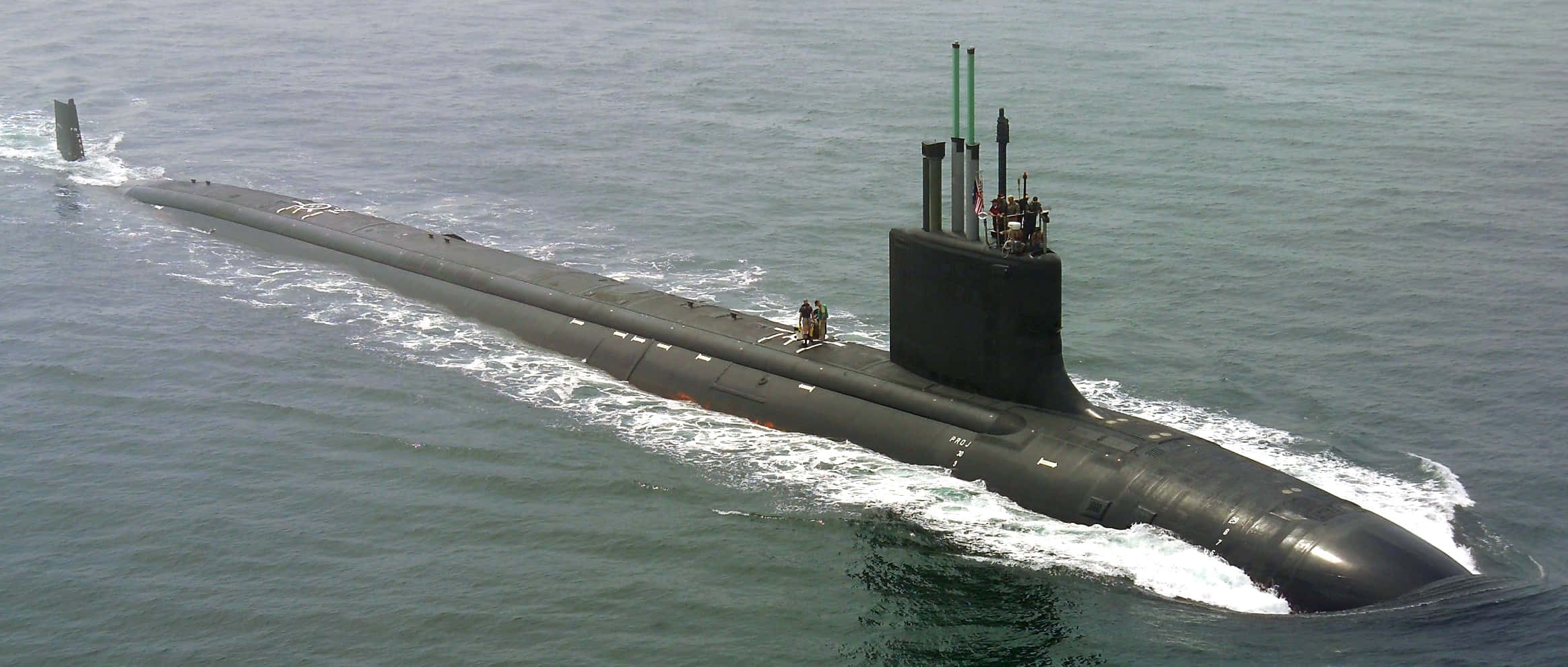 Virginia-class Submarine, sleek black submarine, calm ocean waters, Full HD Desktop Wallpaper