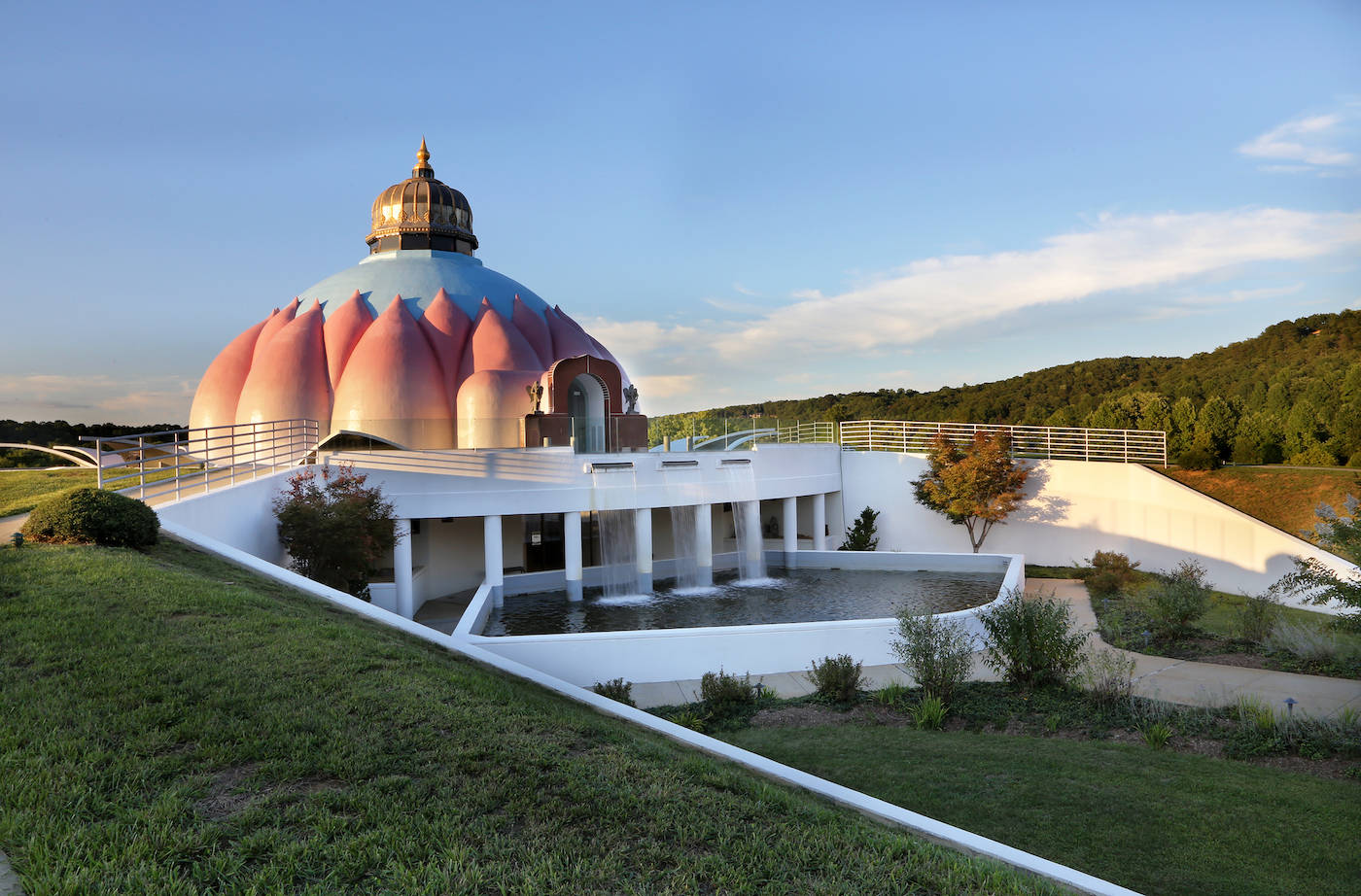 Virginia, lotus-shaped temple, pink domes, HD Desktop Wallpaper