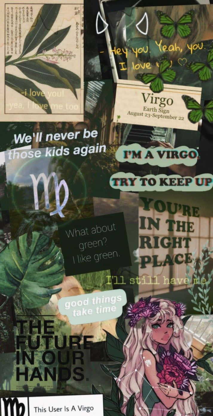 Virgo Aesthetic, green, graffiti, HD Phone Wallpaper