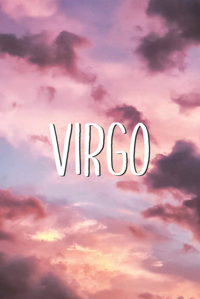 Virgo, pink sunset sky, twilight sky, SD Phone Wallpaper