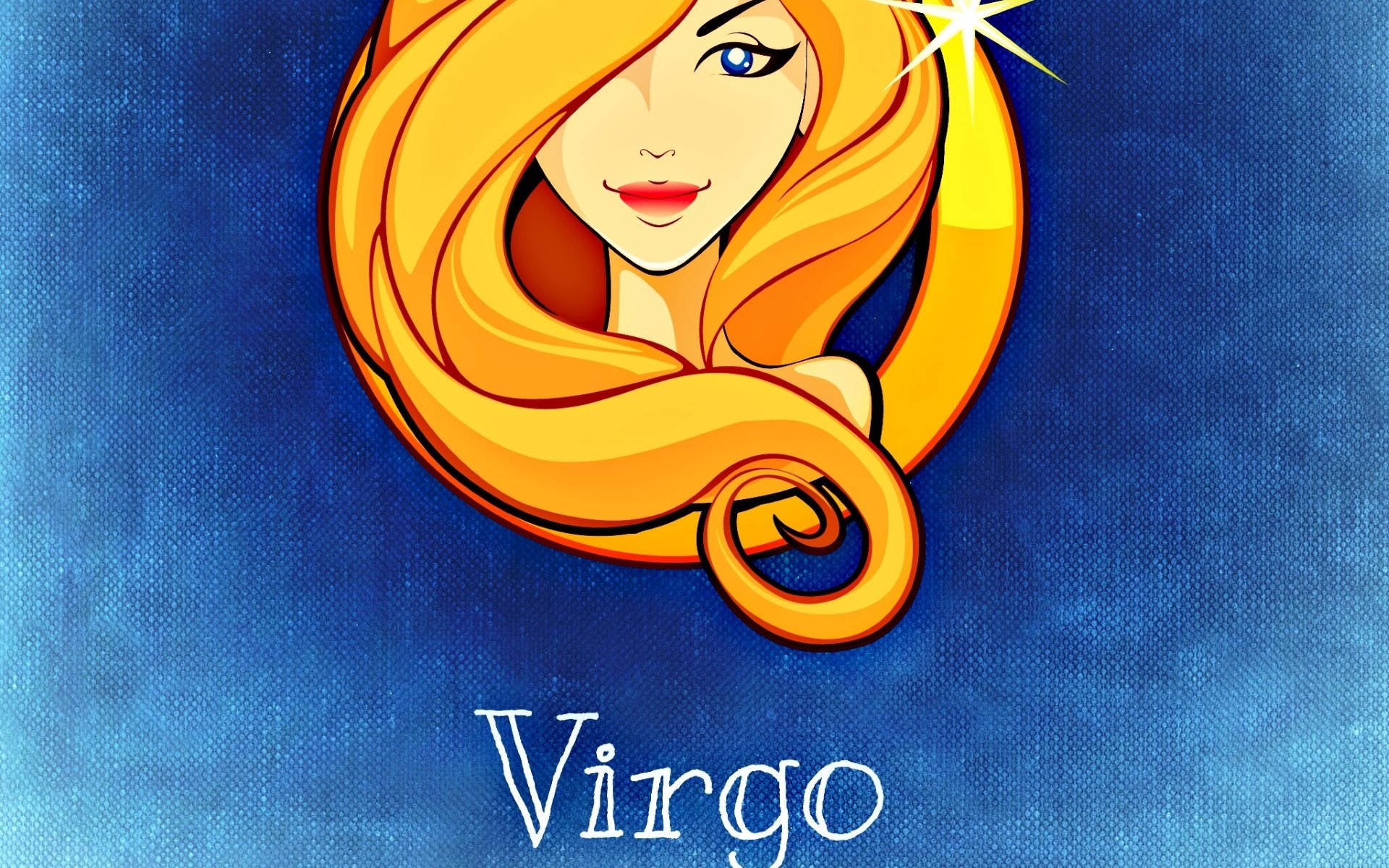 Virgo Zodiac, blonde girl, golden hair, Full HD Desktop Wallpaper