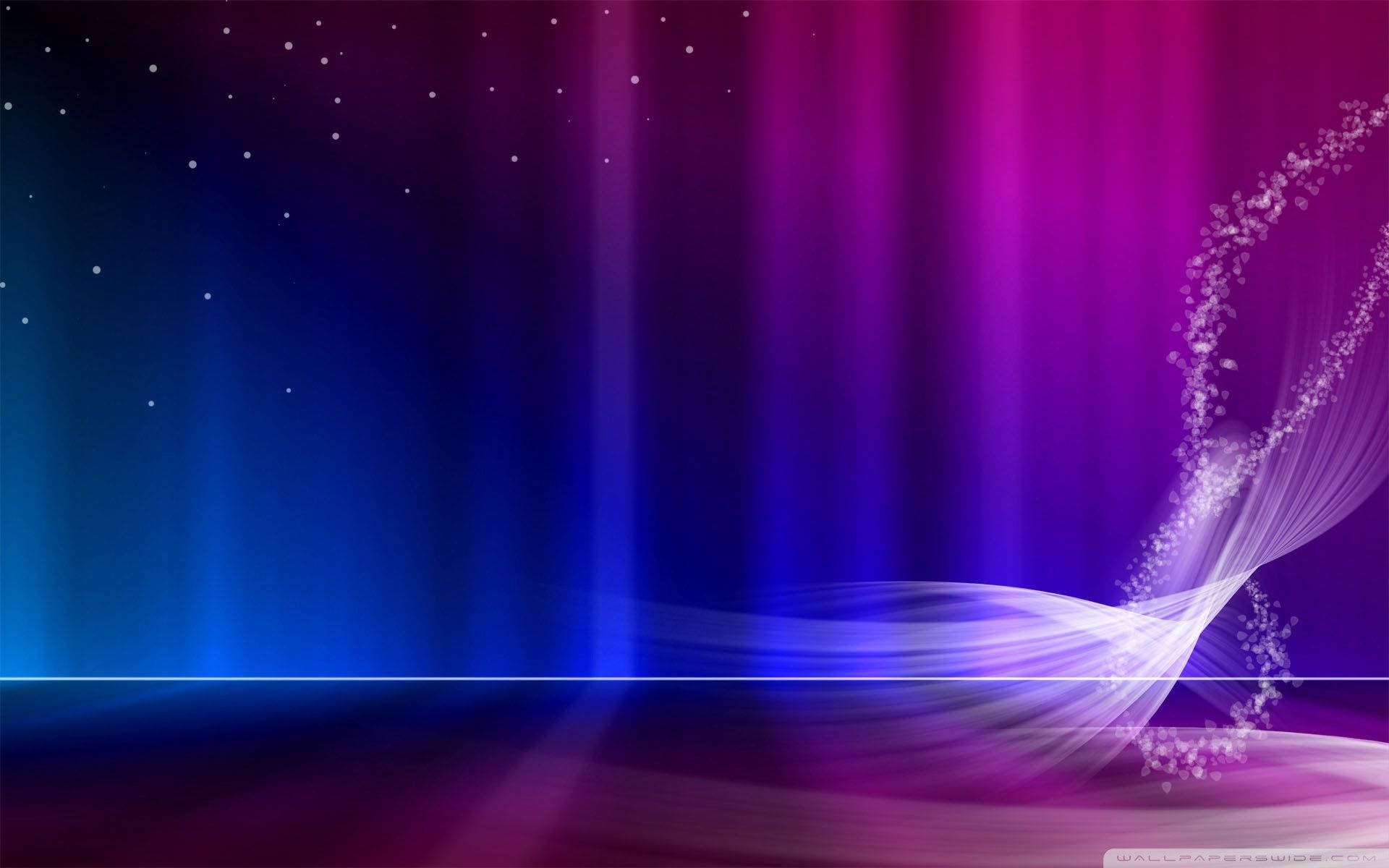 blue violet windows vista, deep blue to vibrant purple, glowing particles, Full HD Desktop Wallpaper