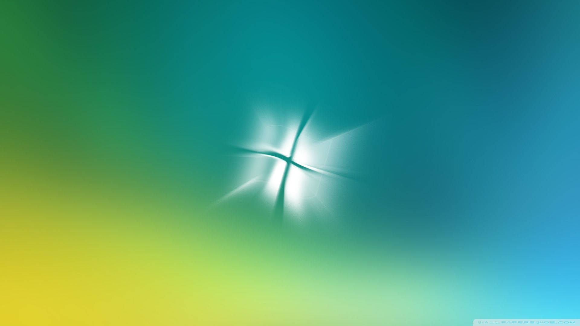 Sea-Colored Windows Vista, teal green, yellow blue, Full HD Desktop Wallpaper