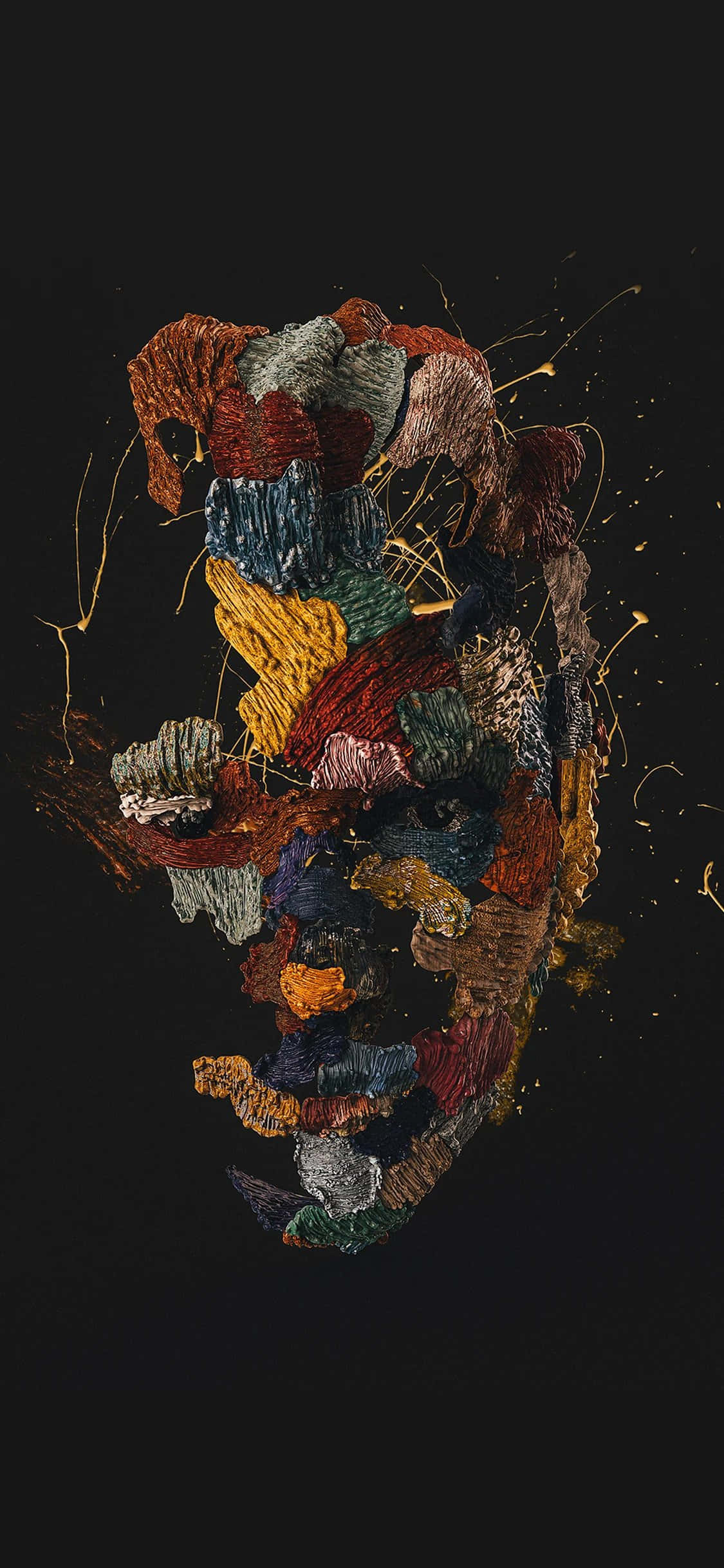 Abstract Visual Art painting, textured yarn, thread, Full HD Phone Wallpaper