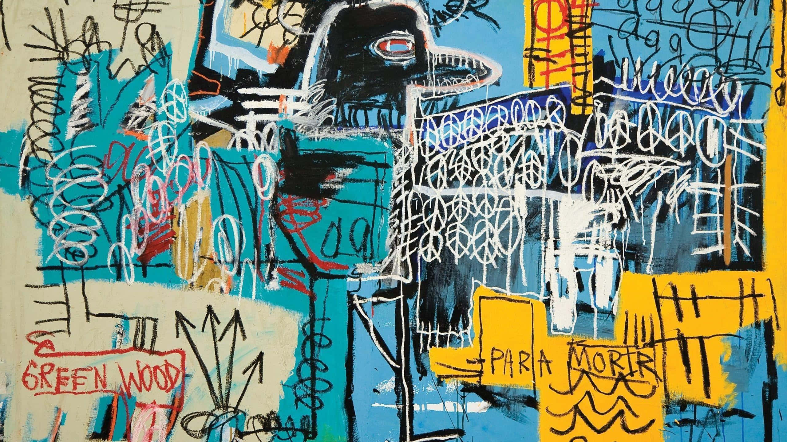 contemporary art, abstract graffiti-style artwork, bold colors, 2K Desktop Wallpaper