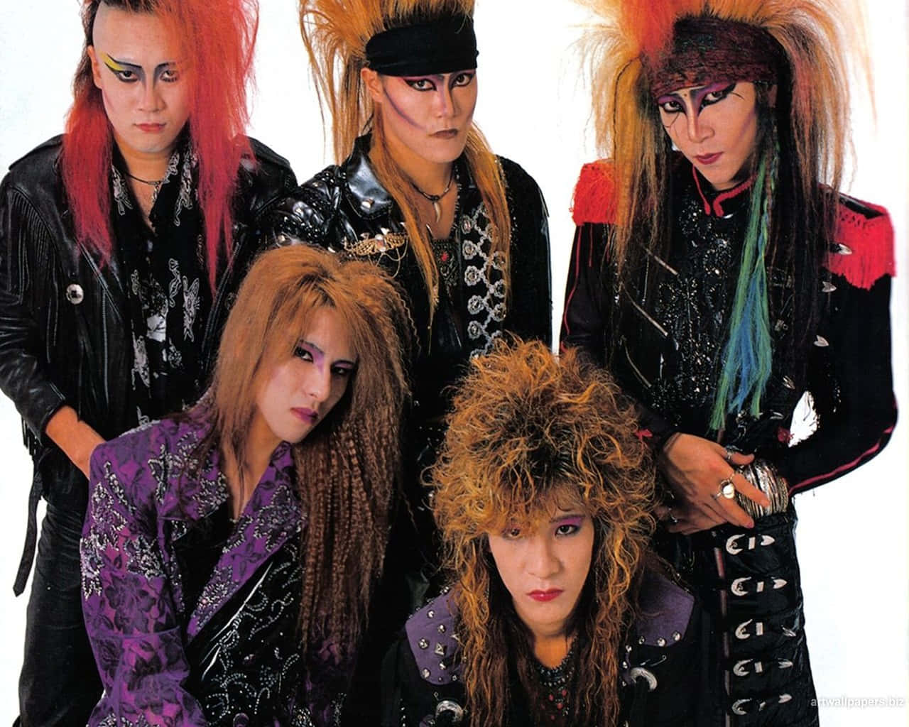 Visual Kei, glam metal band, teased hair, HD Desktop Wallpaper