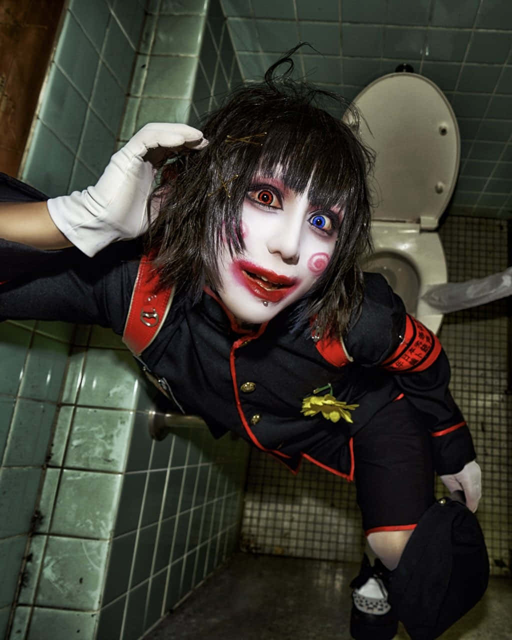 Visual Kei, black and red uniform, mismatched eyes, HD Phone Wallpaper