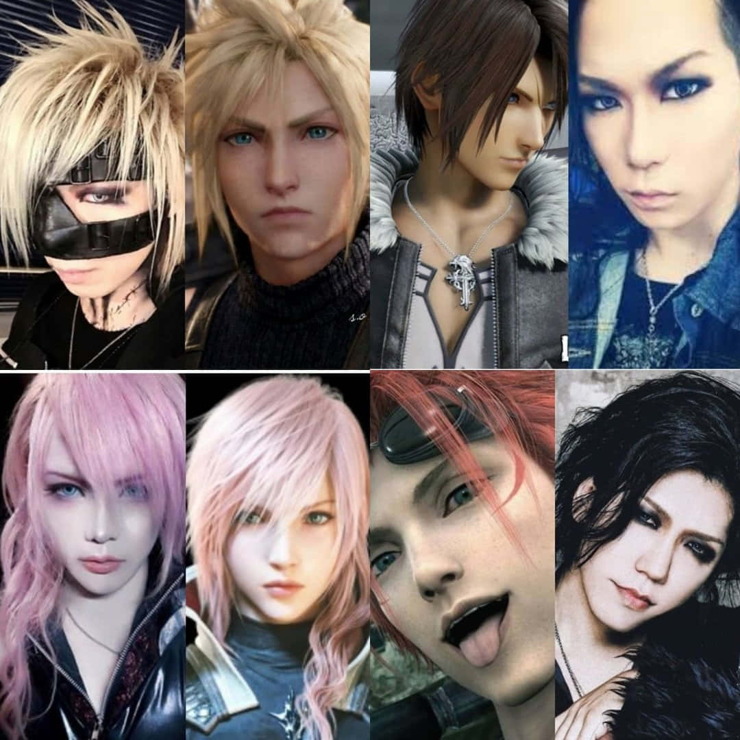 Visual Kei, anime-inspired, dramatic makeup, SD Desktop Wallpaper