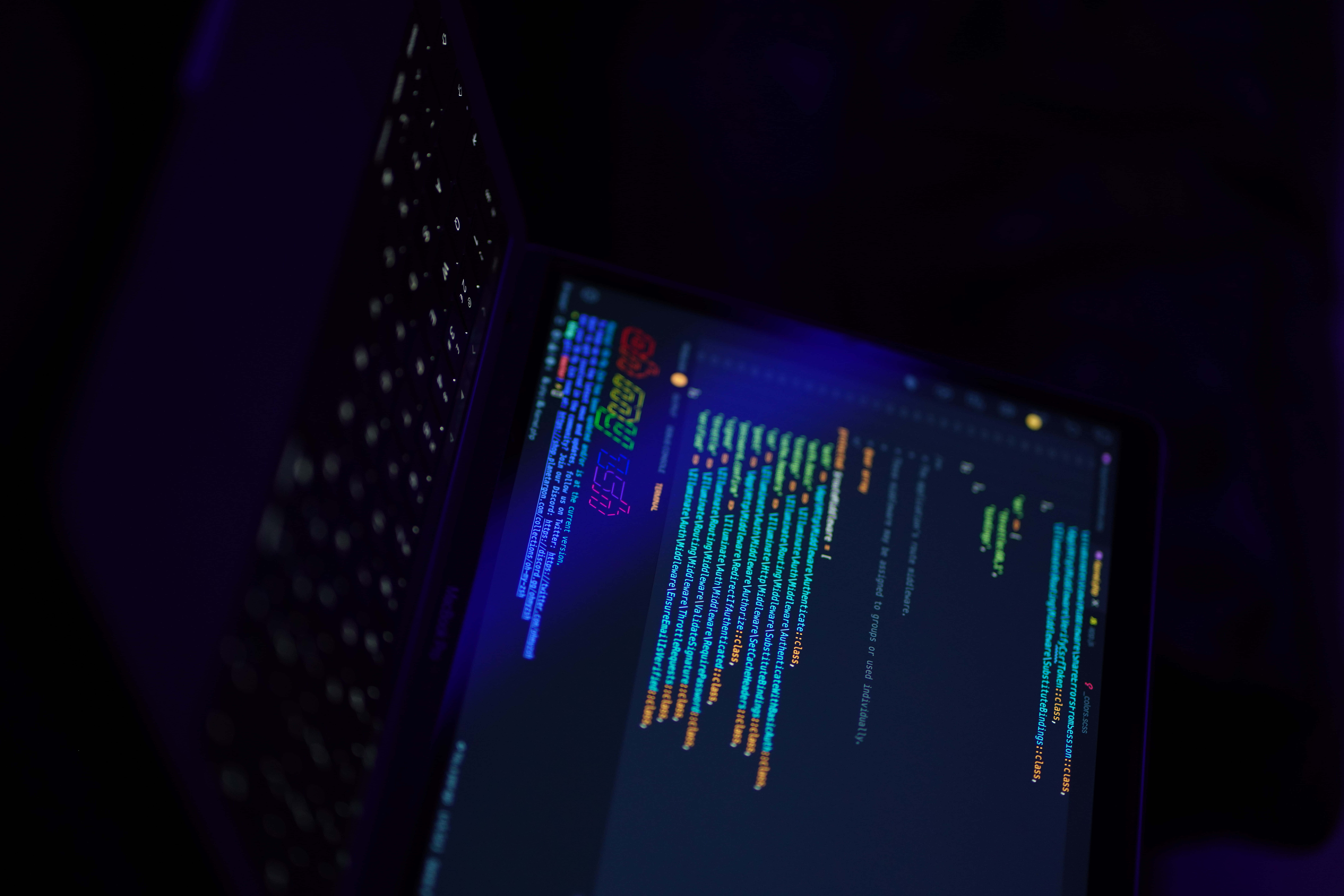 Visual Studio, laptop screen, colorful code, 8K Desktop Wallpaper