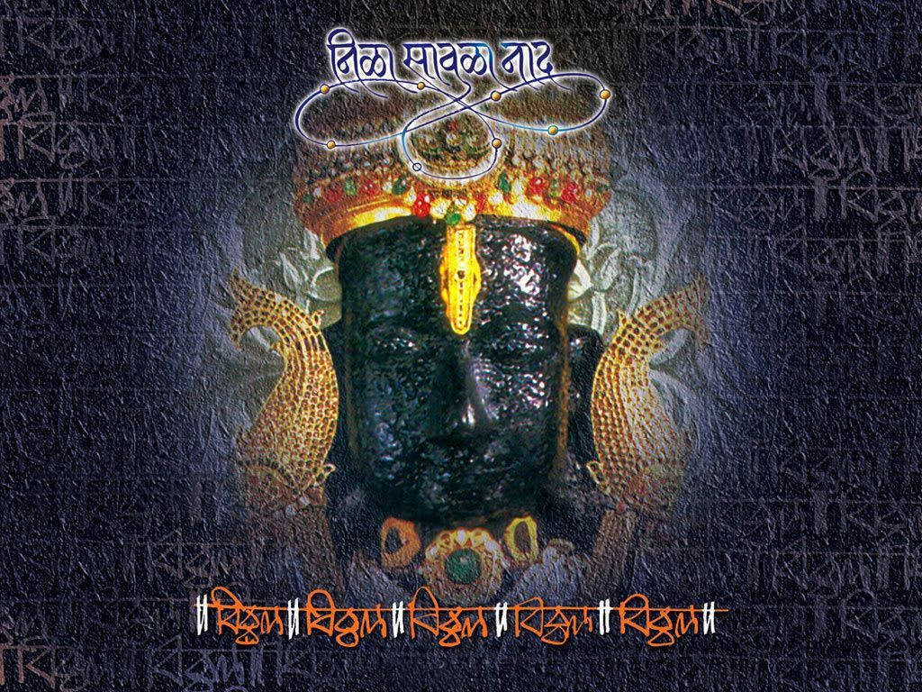 Vitthal, golden crown, ornate jewelry, SD Desktop Wallpaper
