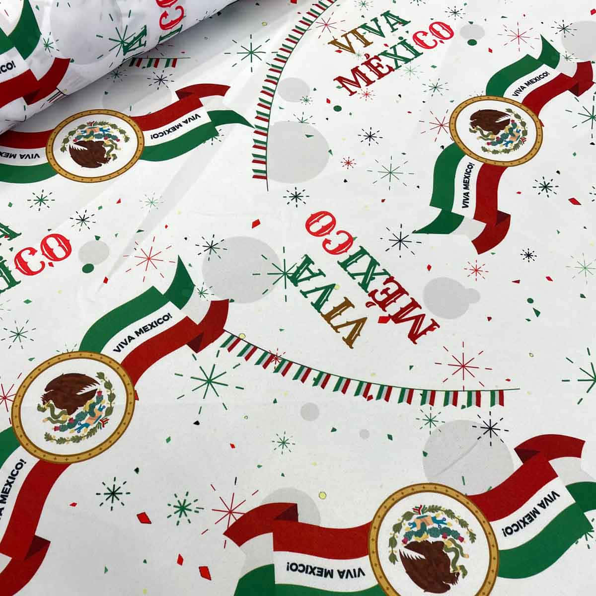 Viva Mexico, white wallpaper, repeating 'Viva Mexico' banners, SD Desktop Wallpaper