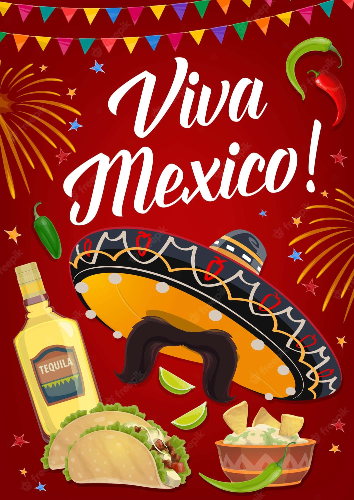 Viva Mexico, sombrero, tequila, Full HD Phone Wallpaper