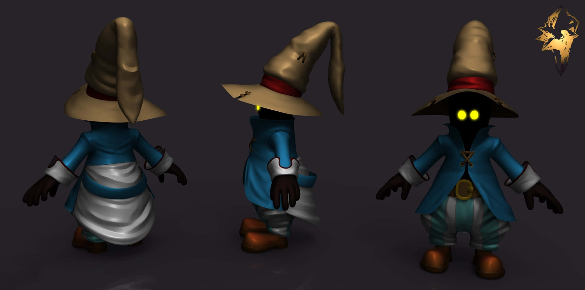 Vivi Ornitier, black mage, blue robes, Full HD Desktop Wallpaper