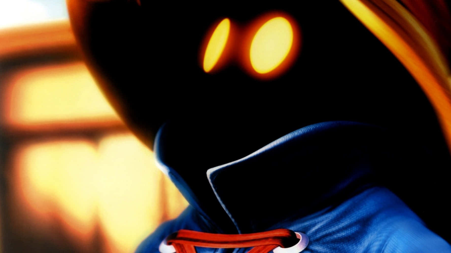Vivi Ornitier, glowing orange eyes, blue jacket, HD Desktop Wallpaper