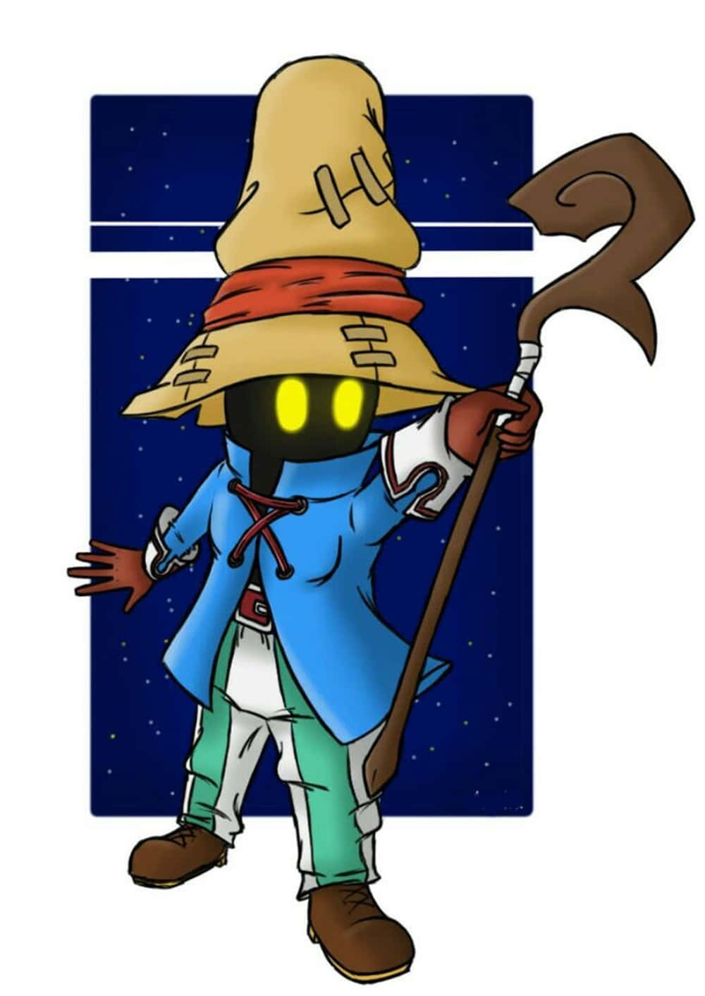Vivi Ornitier, magical staff, glowing yellow eyes, HD Phone Wallpaper