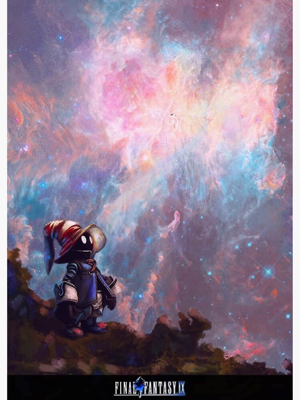 Vivi Ornitier, striped hat, swirling cosmic nebula, HD Phone Wallpaper