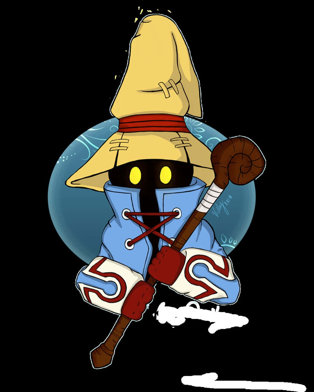 Vivi Ornitier, yellow hat, blue coat, SD Phone Wallpaper