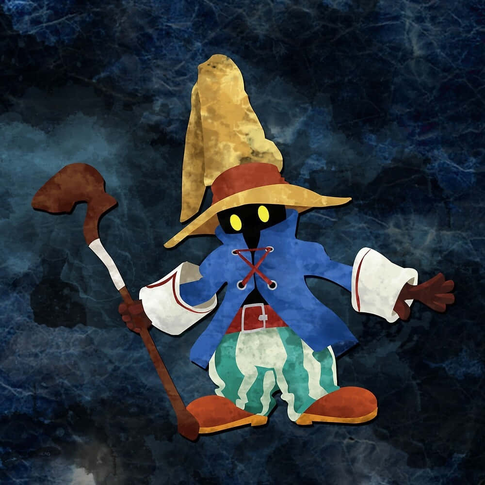 Vivi Ornitier, glowing yellow eyes, tall hat, SD Desktop Wallpaper