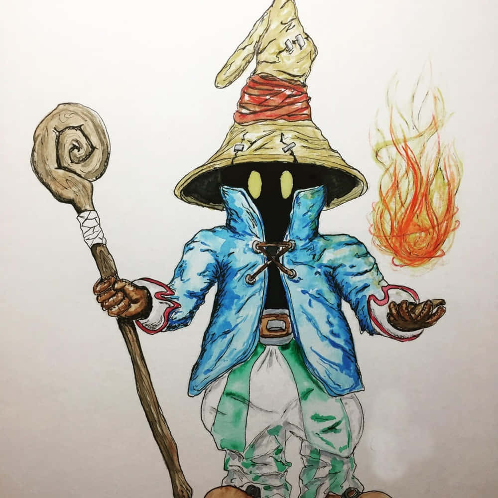 Vivi Ornitier, tall hat, blue coat, SD Desktop Wallpaper