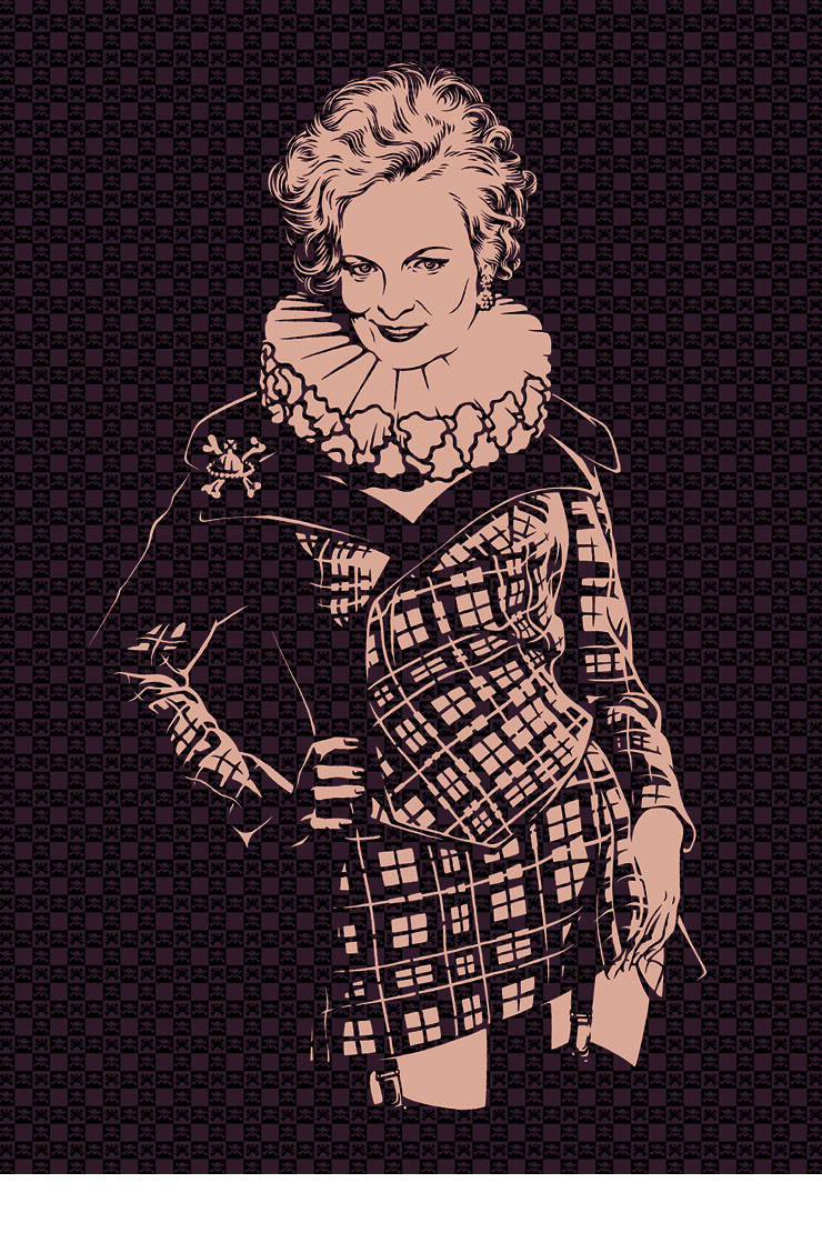 Vivienne Westwood, plaid kilt, ruffled collar, SD Phone Wallpaper