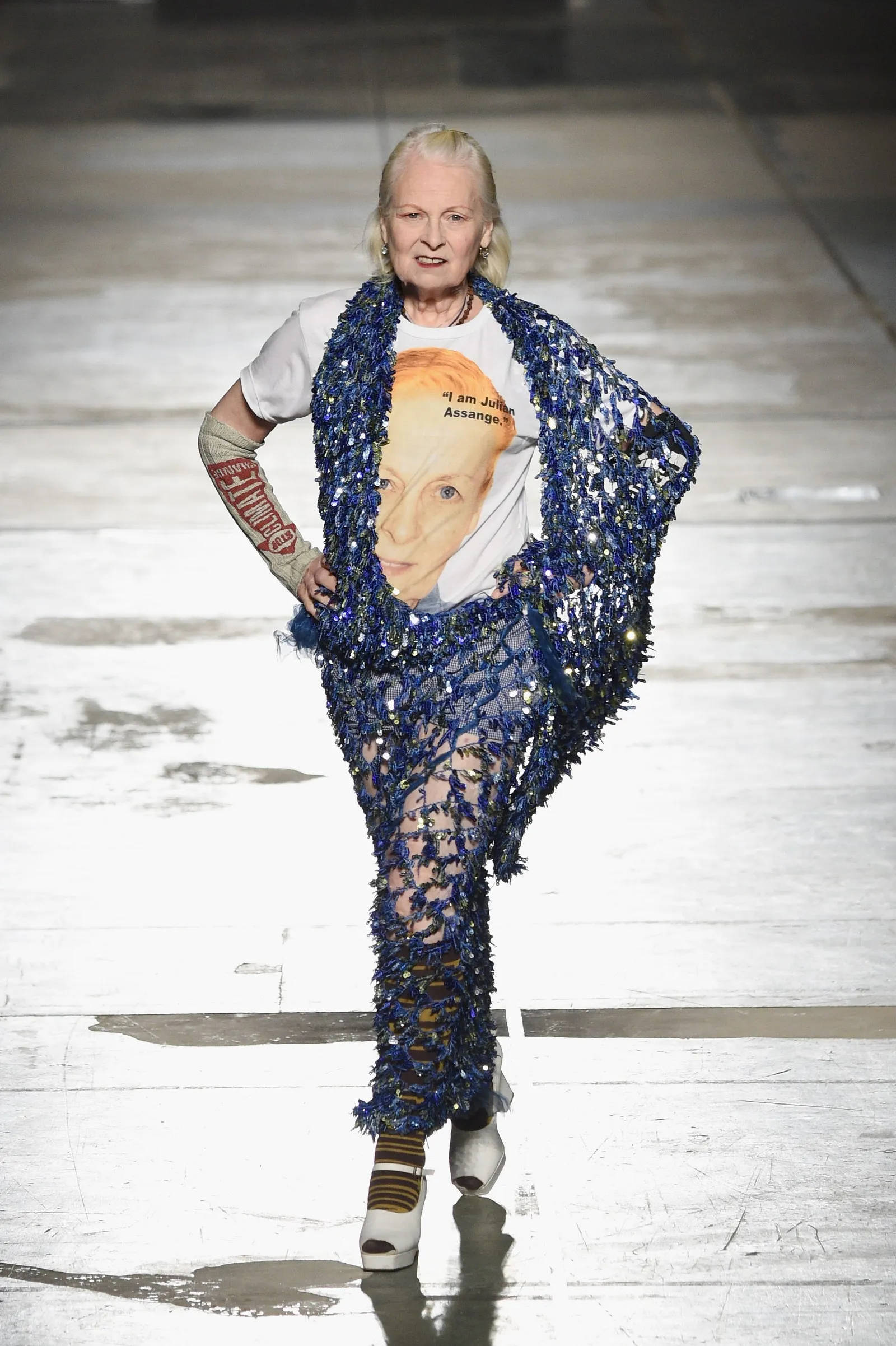 Vivienne Westwood, white tshirt, printed face, Full HD Phone Wallpaper