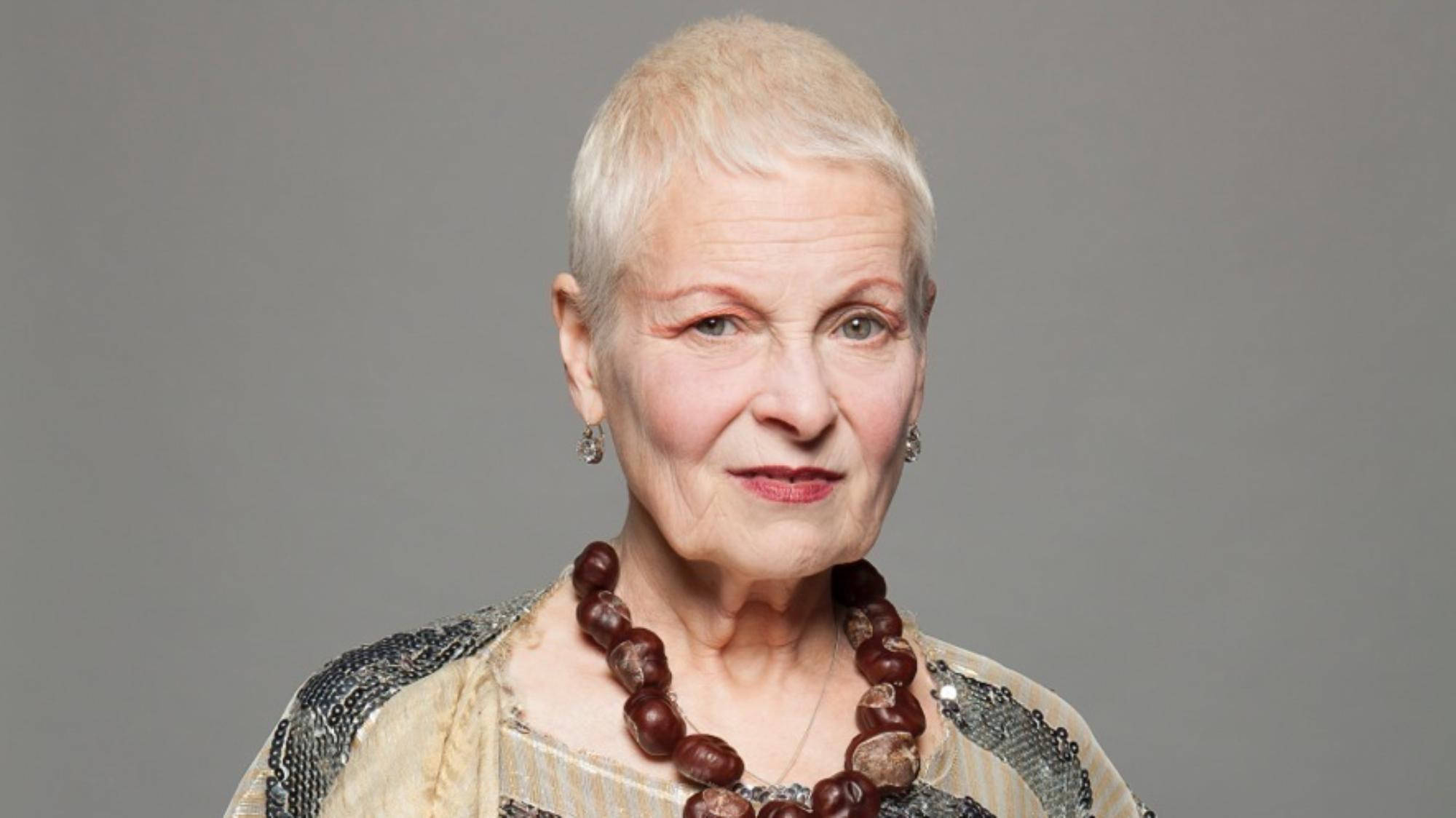 Vivienne Westwood, beaded necklace, sequined top, Full HD Desktop Wallpaper