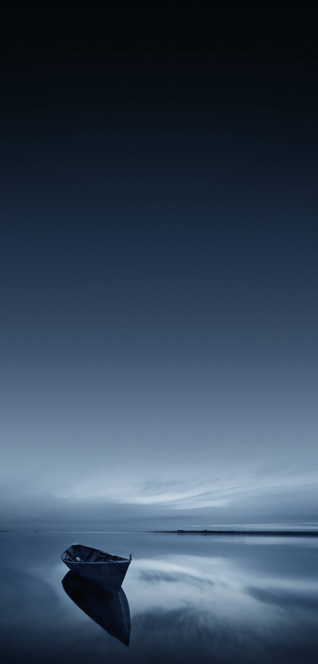 Vivo Y11, dreary boat, calm water, Full HD Phone Wallpaper