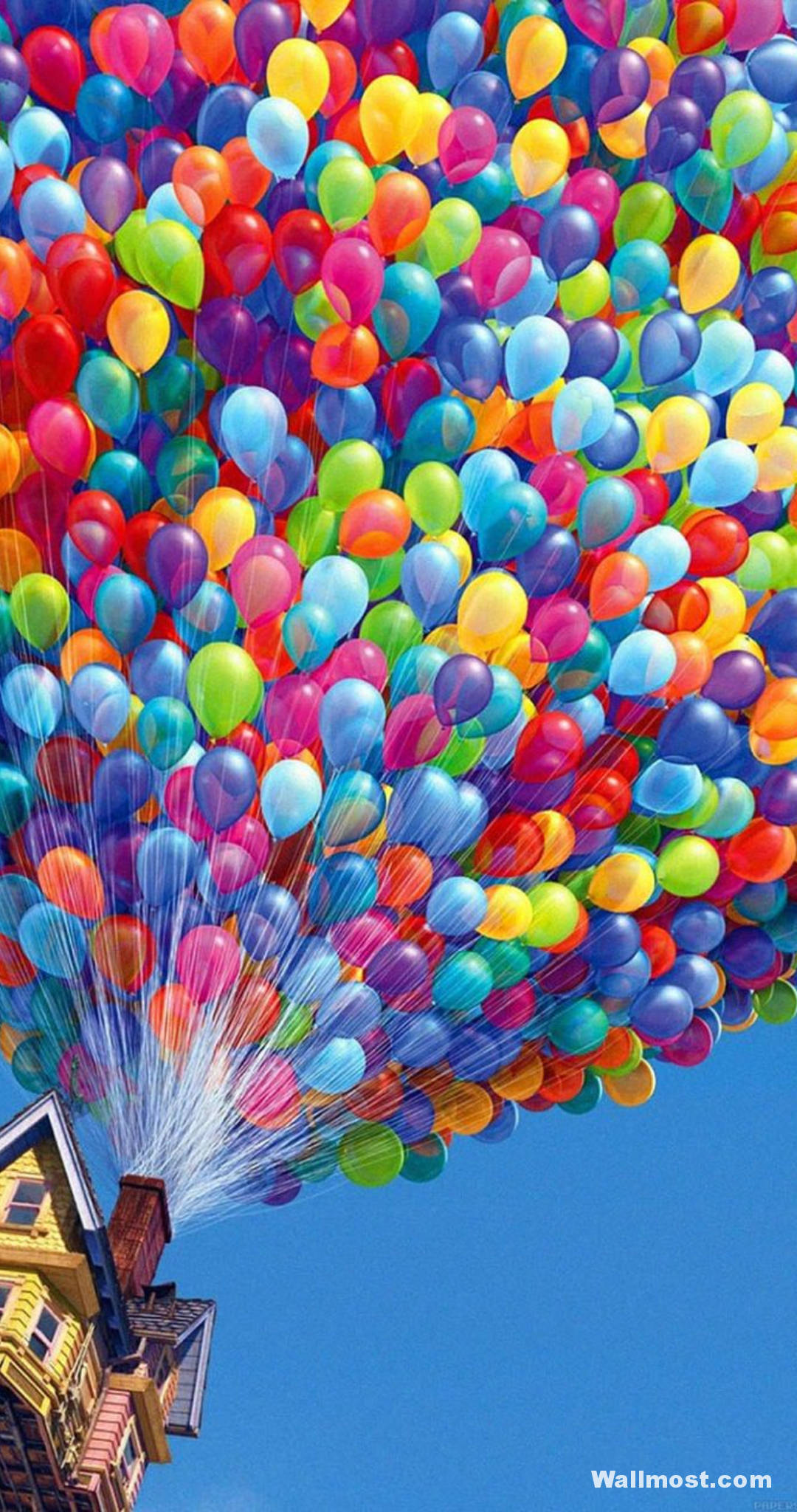 Vivo Y11, house, multicolored balloons, Full HD Phone Wallpaper