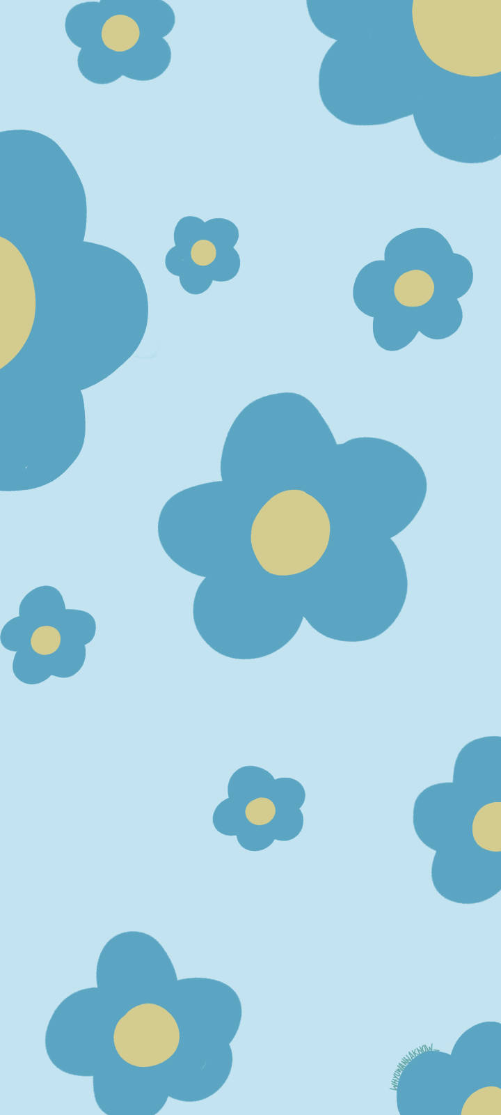 Vivo Y20, Floral Blue Pastel, light blue background, HD Phone Wallpaper