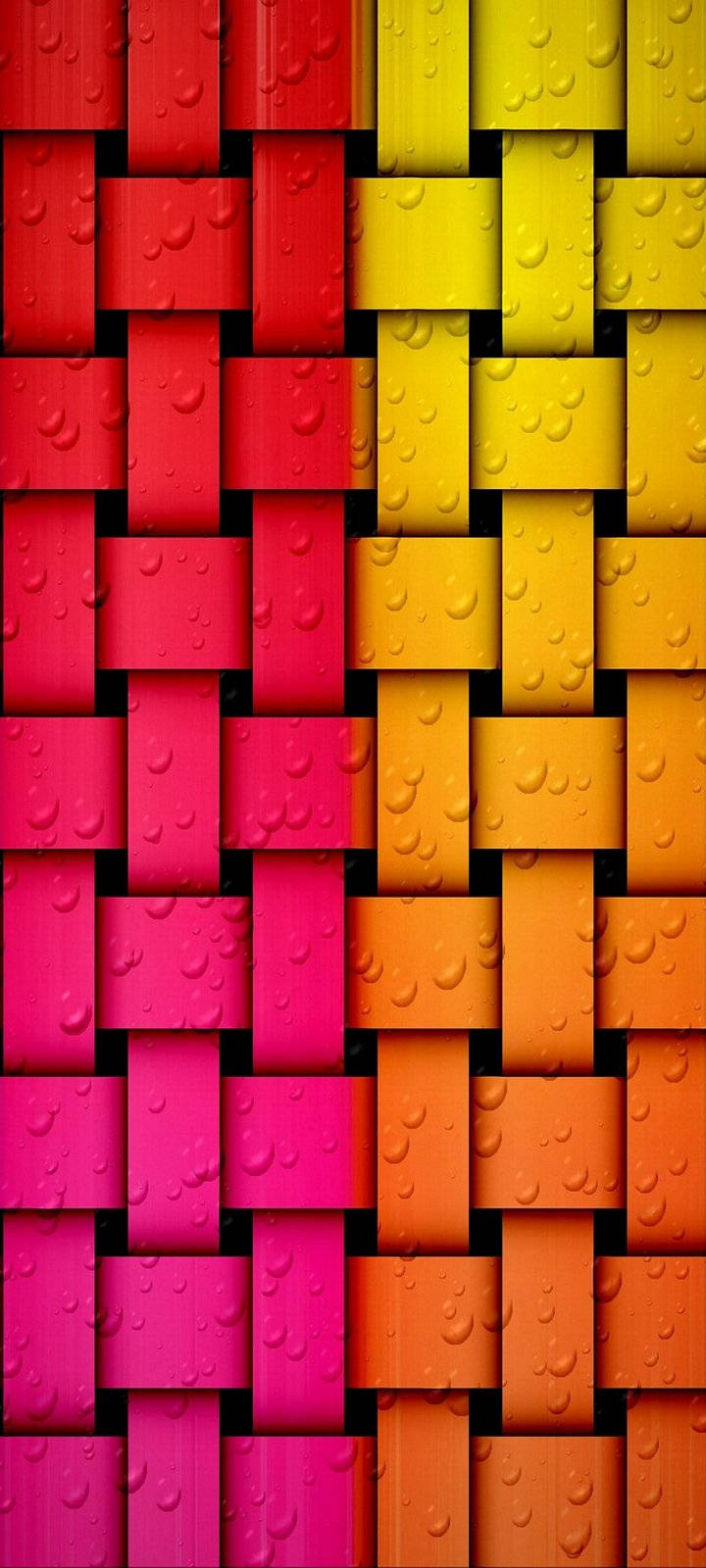 Vivo Y20, woven gradient colors, red pink and yellow blocks, HD Phone Wallpaper