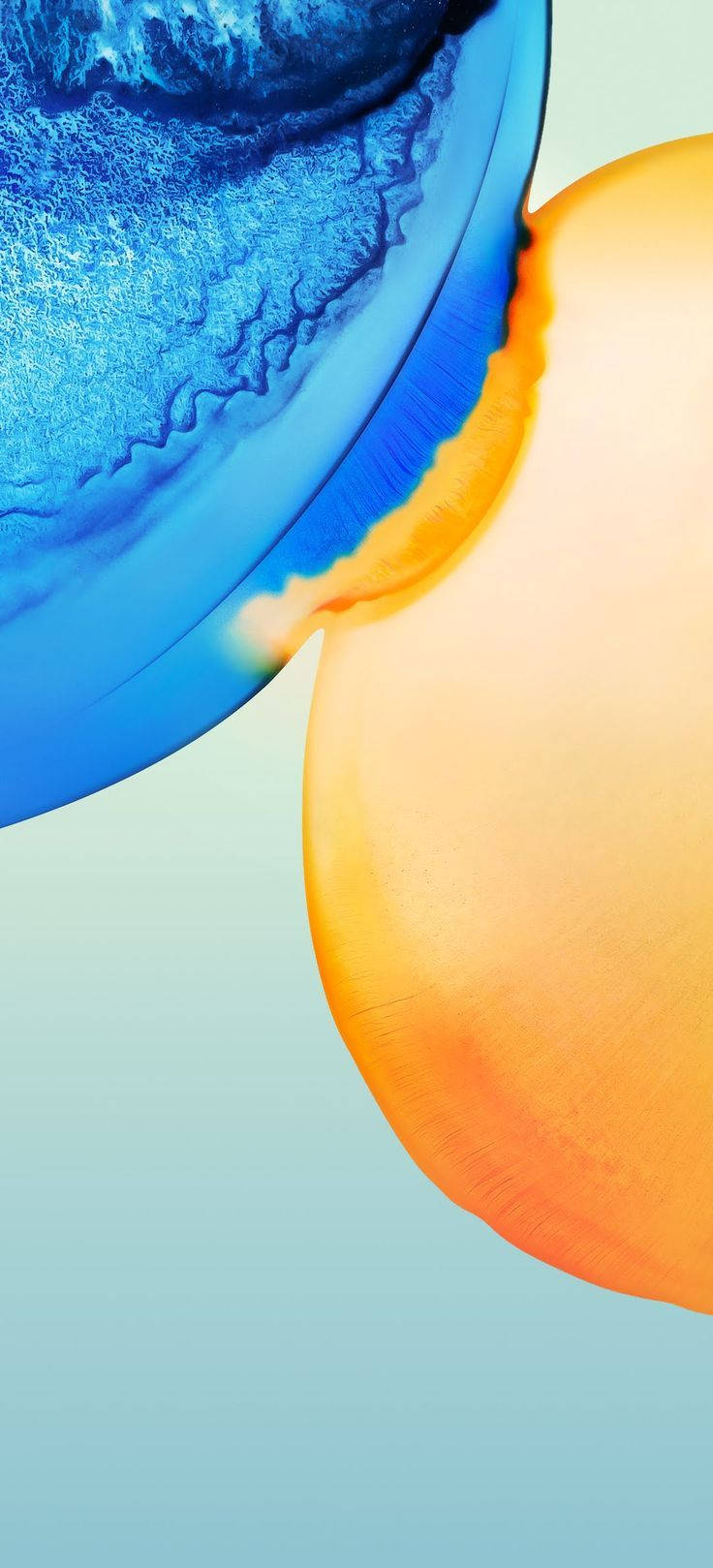Vivo Y20, blue, orange, HD Phone Wallpaper