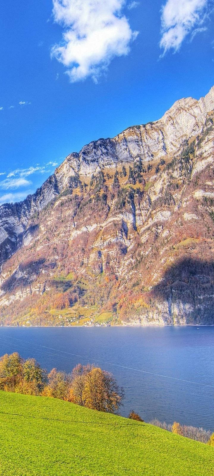 Vivo Y20, Tranquil Blue Lake, alpine lake, HD Phone Wallpaper