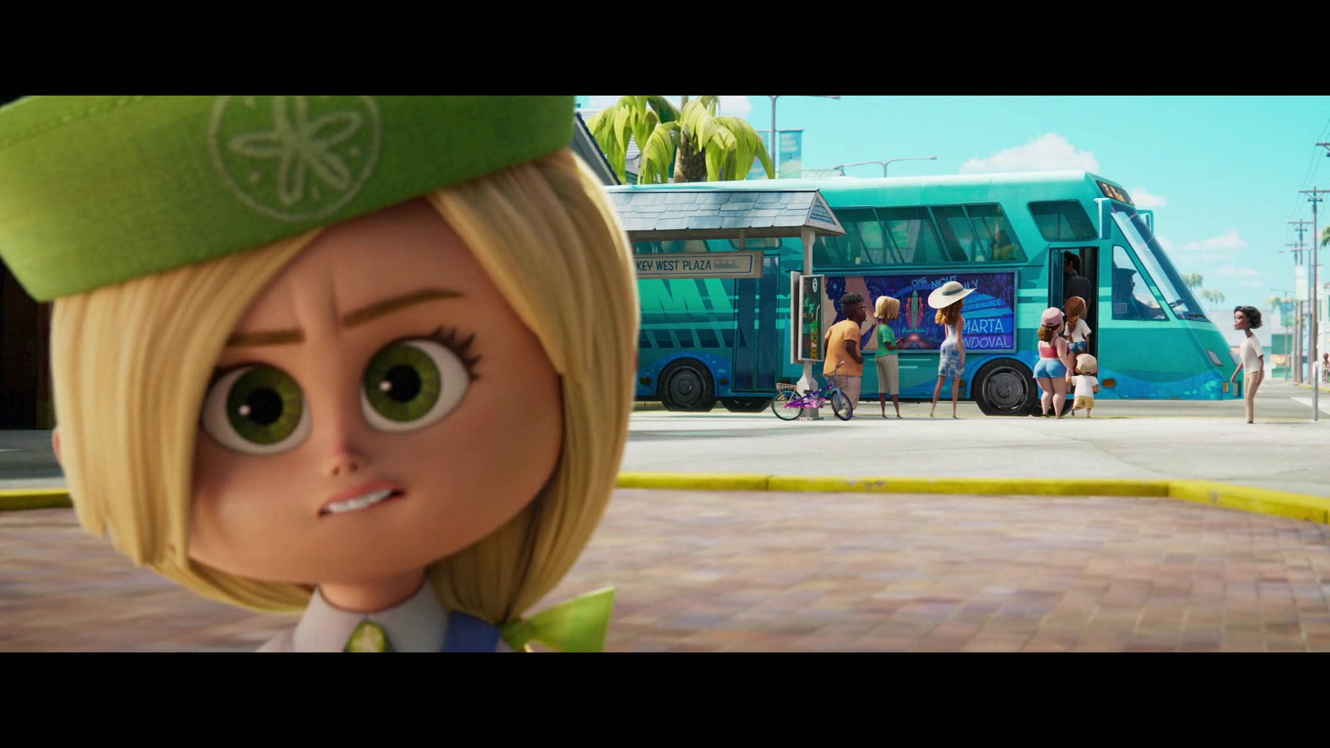 Vivo, Becky The Sand Dollars, green hat, Full HD Desktop Wallpaper