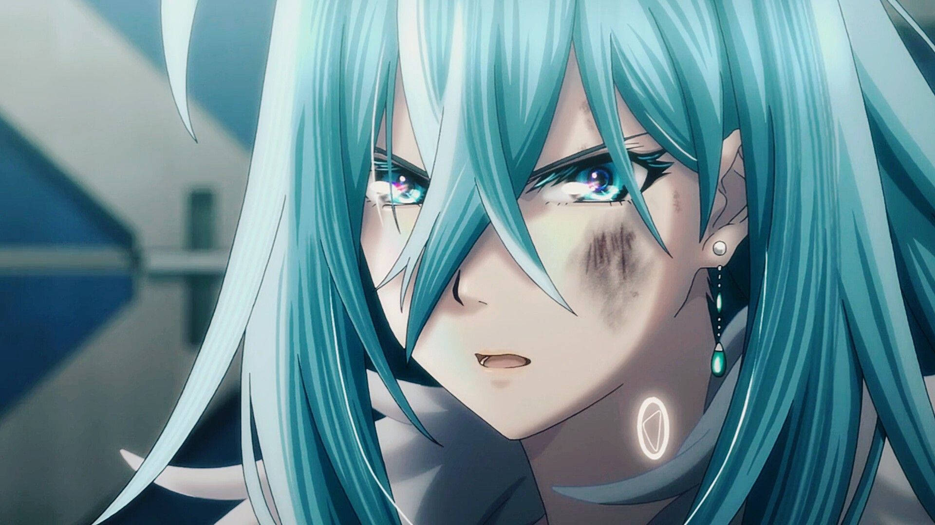 Vivy, teal hair, glowing eyes, Full HD Desktop Wallpaper