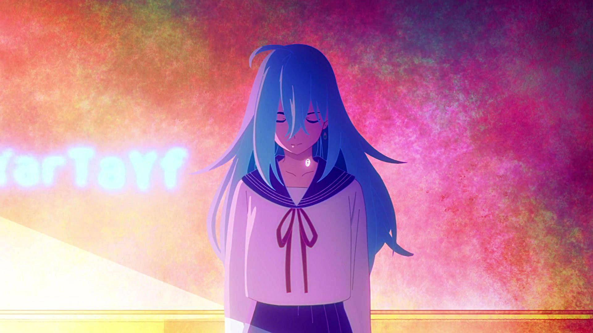 Vivy, blue-haired, sailor uniform, Full HD Desktop Wallpaper