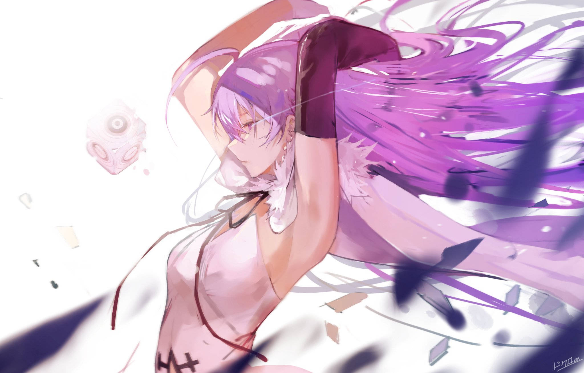Vivy, purple hair, pink outfit, Full HD Desktop Wallpaper