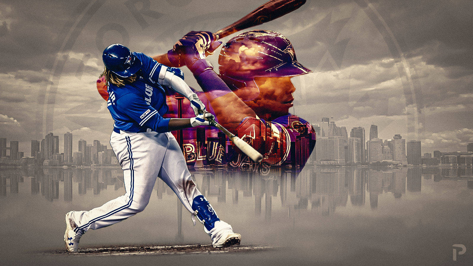 Vladimir Guerrero Jr, baseball player, bat, HD Desktop Wallpaper