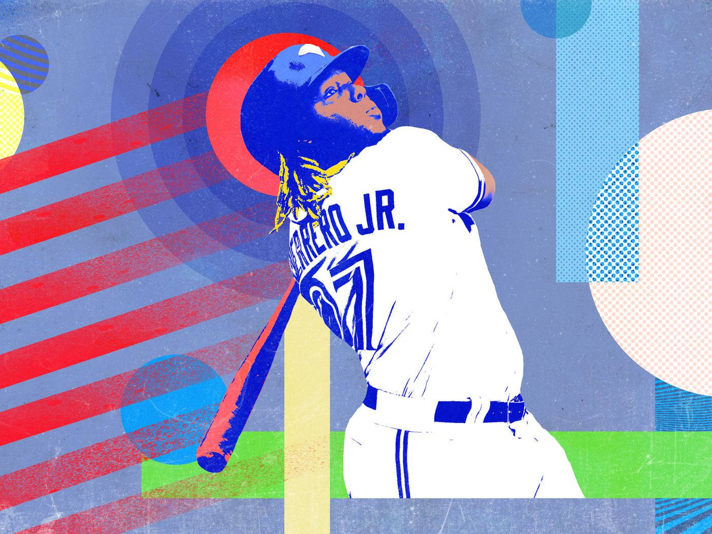 Vladimir Guerrero Jr, white uniform, bat, HD Desktop Wallpaper
